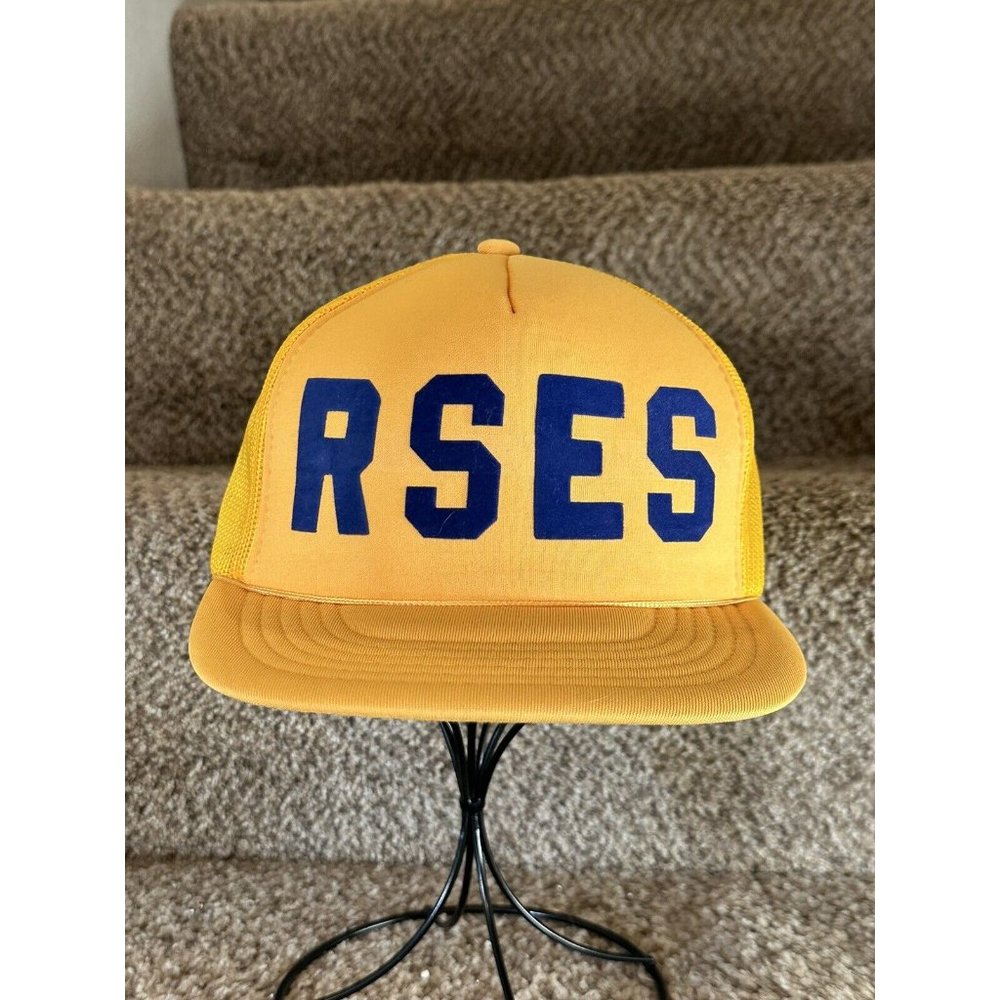 Vintage Yellow Rses Turcker Hat